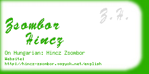 zsombor hincz business card